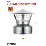 HST 6 in. Rain Cap with Mesh & Pipe