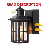 Black Motion Sensing Outdoor Wall Light