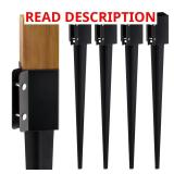 Fence Post Anchor Spike 4-Pack 36x4x4 in