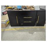 Afhocomp 40 in. Single Sink Floating Black Vanity