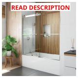 Sapphire 56 60 in Semi-Frameless Tub Door