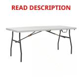 HDX 6 ft Almond/Bronze Table Seats 6