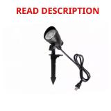 400-Lumen Black LED Spotlight, 3000K/RGB