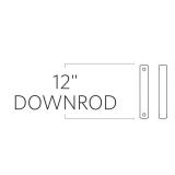12 in. White Extension Downrod, 1/2 in. ID