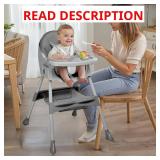 6-in-1 Portable Feeding Rocking Seat, Gray