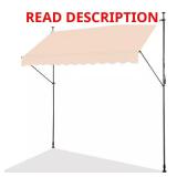 9.8 ft Metal Manual Patio Awning (47")