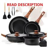 17-Piece Nonstick Pots and Pans Set