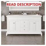 Elite Stamford 60 in. Double Sink Vanity Top