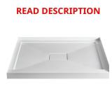 42x34 Corner Shower Base with Drain