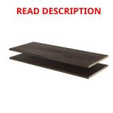 35 in. x 14 in. Espresso Wood Shelves