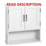Shaker Style Wall Cabinet, 23x8.5x26 in, White