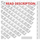 MorningRo 12-Pack Shelving Rail, White