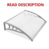 39 in. Gray Fixed Awning Door/Window Bracket