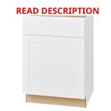 Avondale Alpine White Cabinet, 24" Base - Damaged