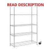 Chrome 5-Tier Wire Shelving Unit (48x72x18)