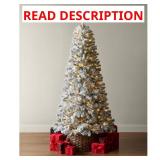 6.5 ft Festive Pine Flocked LED Tree T8
