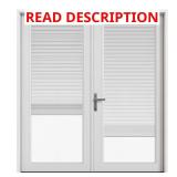 72x80 Primed Fiberglass French Door + Screens