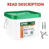 SPAX 10x2-1/2 Exterior Wood Screws