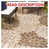 Zinnia Floral Textured Rug 8x10
