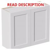 36" Wall Mounted Laundry Cabinets, White