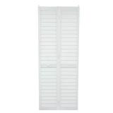 30 in. x 80 in. 3 in. White PVC Bi-Fold Door