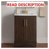 Eastwood 25in Single Sink Vanity w/ Stone Top