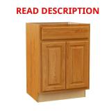 Hampton 24x21x34.5 Bath Base Cabinet, Oak
