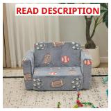 Kids Folding Sofa Bed in Gray
