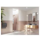 Halo 31x78 Glass Shower Door Brushed Bronze