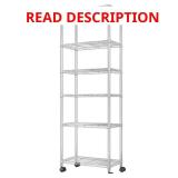 6-Tier Steel Garage Shelving with Wheels