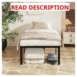 Black Metal Twin Platform Bed