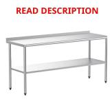 Silver Stainless Table with Undershelf