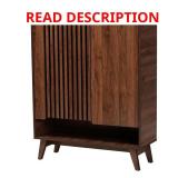 Paricia Walnut Brown Shoe Storage Cabinet