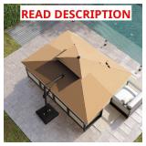 Double Top 11x9 ft Cantilever Umbrella Stand