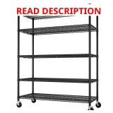 5-Tier Steel Garage Shelving Unit (Black)
