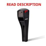 Mail Master Black OverPost Mounted Mailbox