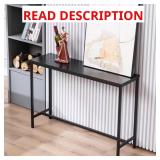 41 in. Black Particle Board Console Table