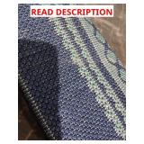 Sample Piece - Border Blue Indoor/Outdoor Are Rug