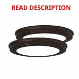Oil Rubbed Bronze LED Ceiling Mount (2-Pack)