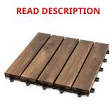 Acacia Wood Interlocking Deck Tile, ** 19 X BID**