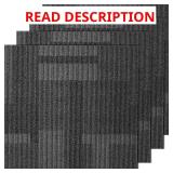Gray Peel-and-Stick Carpet Tile, 24x24, ** 11 X B