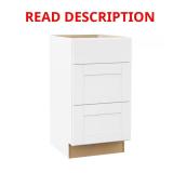 Shaker 18x21x34.5 Bath 3-Drawer Base Cabinet