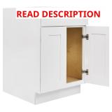 24-Inch White Kitchen Cabinet with Drawer