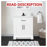 Doveton 30" Bath Vanity w/ Marble Top