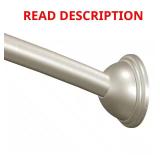 54-72 in Curved Shower Rod, Brushed Nickel