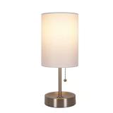 Eastcott 15 in. Table Lamp, Brushed Nickel, Lamps