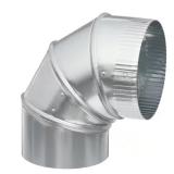 6 in. 26-Gauge 90 Degree Round Adjustable Elbow