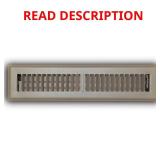 (6) 2 in. x 14 in. 2-Way Floor Register Brown