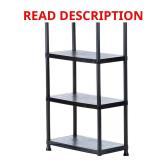 Black 4-Tier Garage Shelving (28x52x15)