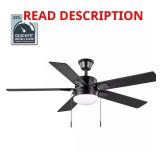 Corwin 52" Matte Black LED Fan